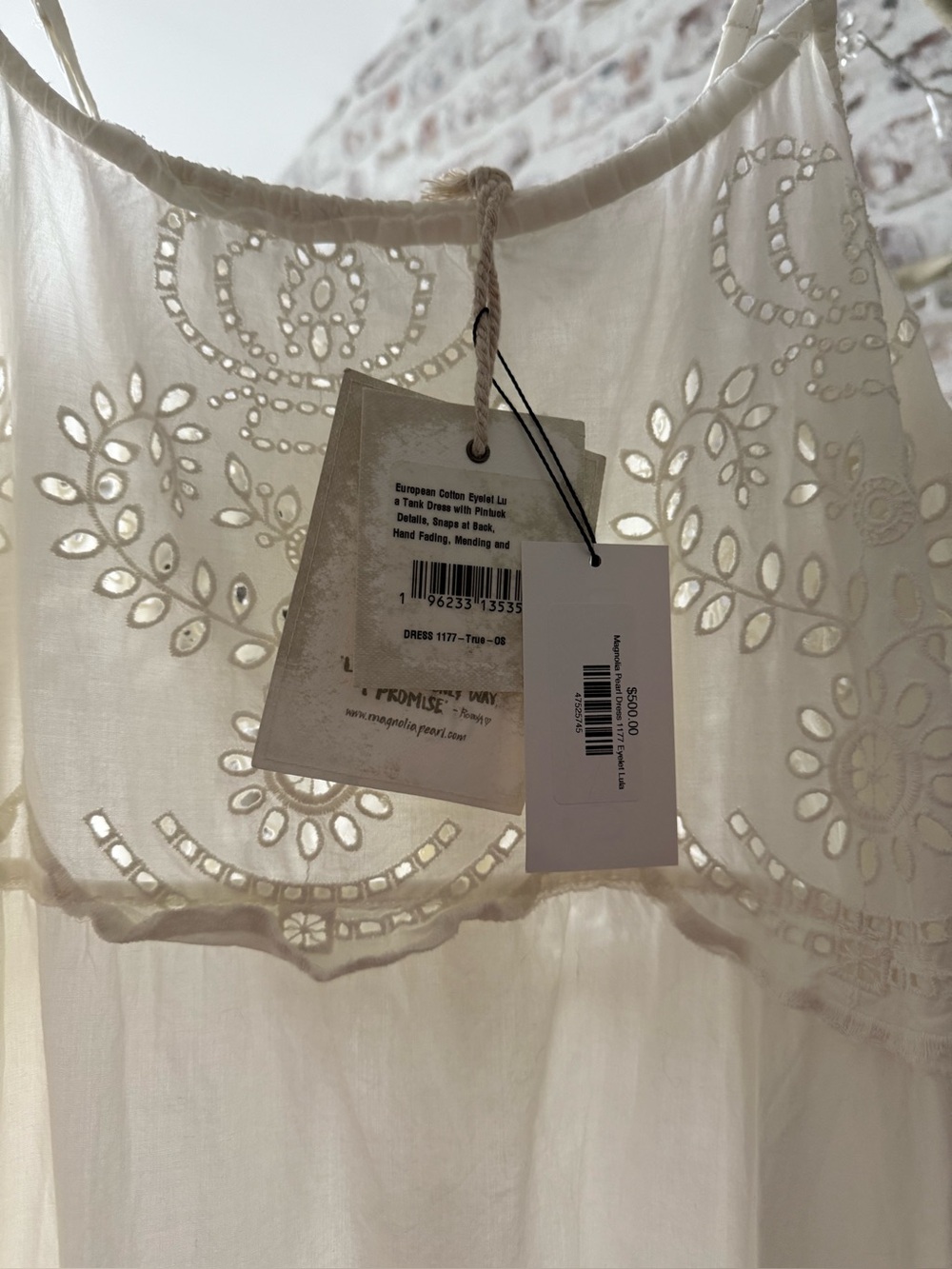 Magnolia Pearl White Eyelet Lula Style Tank Dress - Picture 10 of 12